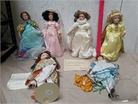Porcelain dolls Includes Alice in Wonderland doll