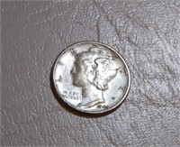 F1) 1944 Silver Mercury Dime Coin