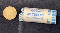 1/2 Roll Connecticut Turnpike Tokens