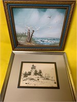 Seaside Inspired Art 12x10 Framed
