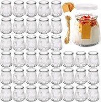 4oz Small Glass Jars 40Pack, Clear Glass Pudding J