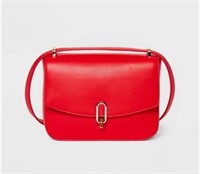 $30.00 A New Day - Red Faux Leather Crossbody Bag