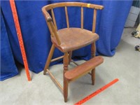 antique bentwood youth chair 28in tall