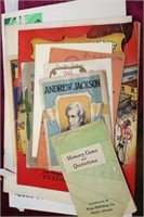 Collection of Vintage Pamphlets, books, menu