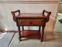 Vintage Wash Stand Small Side Table With Drawer