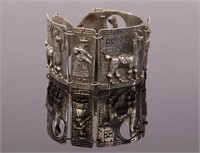 .900 SILVER MEXICAN PICTORIAL BRACELET