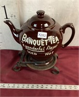 Rare Vintage Banquet Teapot with Holder