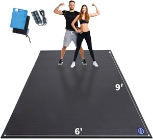 9x6ftExtra Large Exercise Mat - Black