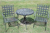 Metal Bistro Patio Table & Chairs