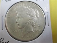 Rare 1921 Peace Dollar