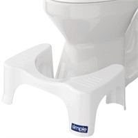 Squatty Potty Simple Bathroom Toilet Stool, White,