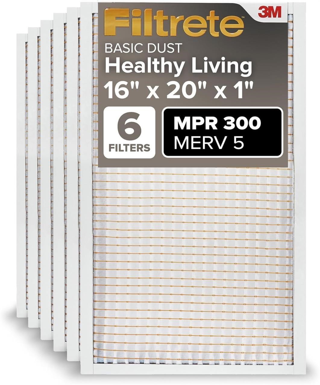 Filtrete 16x20x1 Air Filter, MERV 5, MPR 300
