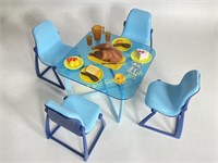VTG 1977 Mattel Barbie Lunch Table & Chairs
