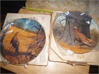 2pc Wild Turkey Flyer's Club Collector Plates