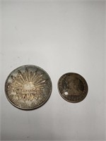 1877 Mexican Silver Coin (large)