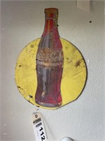Yellow dot Coca-Cola bottle sign 14Wx14T SST