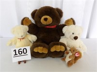 (3) JC Penny Bears & TY Squirrel