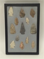 Case of 13 Native American Stone Artifacts
