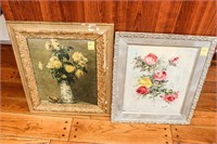 (2) Antique Frames with Prints