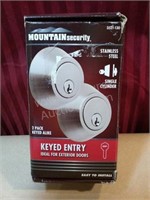(2)Mountain Security S/S Keyed Entry Deadbolts