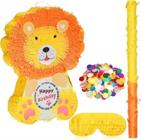 Lion Pinata Set  Jungle Theme  15x8x3 Inches