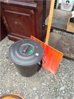 Coal Bucket and Plastic Snow Shovel