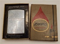 (A) Zippo Etched Lighter in Original Box