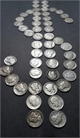 Roll of 50 Mixed 90% Silver Dimes $5FV - STACKMAN!