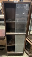 Mid Century Modern Glass Front Bookcase.