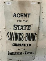 STATE SAVINGS BANK SIGN