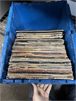 LARGE BIN OF MIXED VINYL RECORD ALBUMS