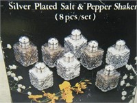 8 new Godinger Silverplate Salt Pepper Shakers