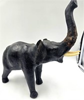 Leather Elephant Black w/ Damage12 3/4" Tall