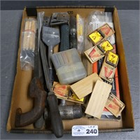 Box Lot of Hand Tools - Victor Mouse Trap