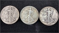1929-D&S, 1933-S Silver Walking Liberty Half