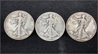 1935-P&S, 1936-D Silver Walking Liberty Half