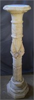 5' marble pedestal with floral *some chips to