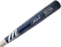 Josh Jung Autographed Navy & Grey  Baseball Bat