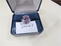 Sterling Silver Ring with Light Amethyst Color