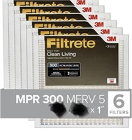 6 PACK AIR FILTERS 20x20x1IN
