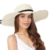 ULSTAR Sun Hat for Women, Wide Brim Straw Hat Ladi