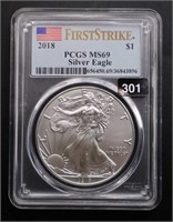 2018 U.S. Silver Eagle - PCGS Graded