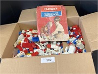 Vintage Playskool Plastic Building Bricks.