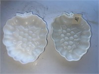 MILK GLASS FRUIT TRAYS