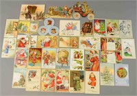 INTERESTING GROUPING OF CHRISTMAS CARDS & DIE-CUTS