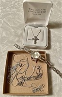 Small box of sterling jewelry
