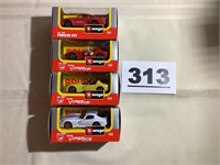 4- BURAGO 1/43 DIE CAST METAL CARS NIB