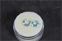 2.95 Ct. Round Brilliant Cut Aquamarine Gemstones
