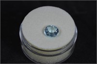 1.45 Ct. Round Brilliant Cut Aqumarine Gemstone