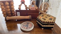 Wooden Massagers, Lane Cedar trinket box,